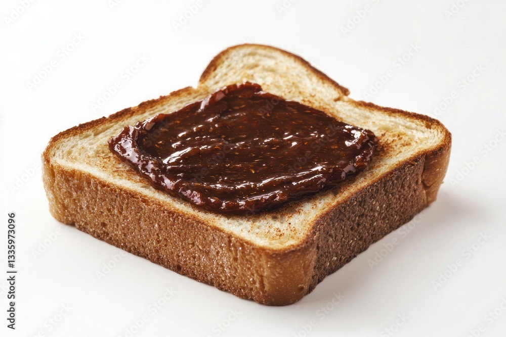 Poster delightful slice of wheat toast loaded with rich date spread for nourishing breakfast concept