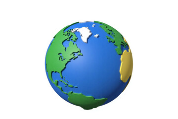 Fototapeta premium 3D rendering of the earth on a white background