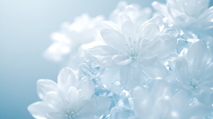 Soft blue cloud texture, ethereal wisps of white clouds blending beautifully, ideal for calming backgrounds or designs.