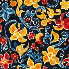 Indonesia Batik Pattern Seamless