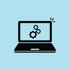 Computer settings vector icon