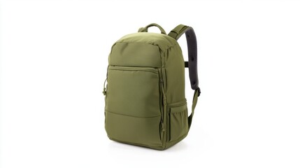 Naklejka premium Versatile Green Backpack for Outdoor Activities and Daily Use