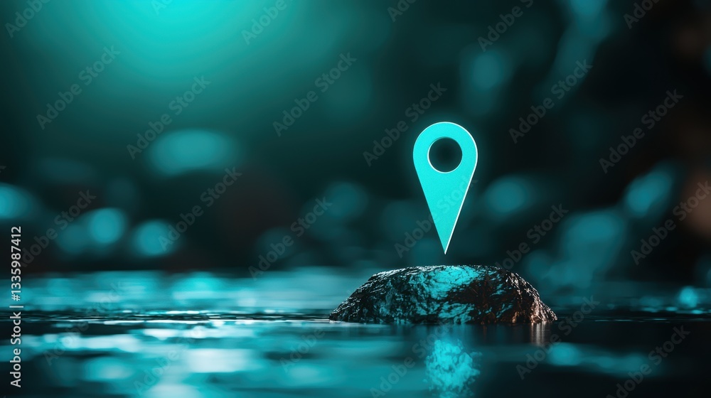 Poster location gps icon a crosshair icon representing precise location targeting and accuracy, commonly us