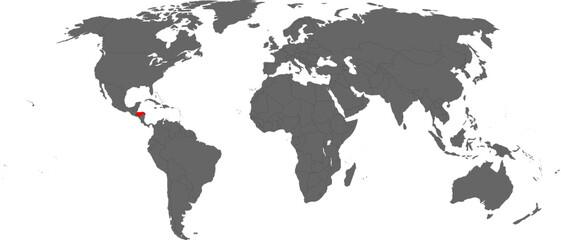 Honduras Highlighted on World Map – SVG, PNG, Transparent Background