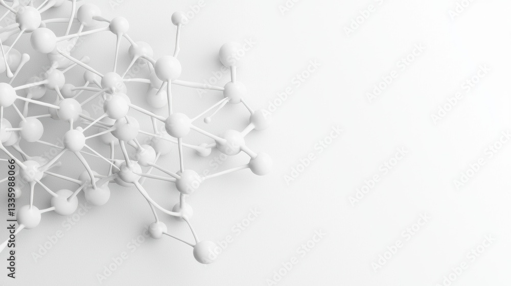 Aufkleber a 3d rendering of a molecular structure.