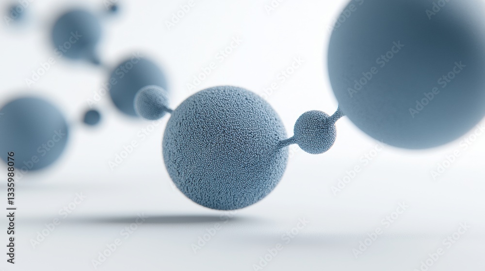 Aufkleber a 3d rendering of a molecular structure.