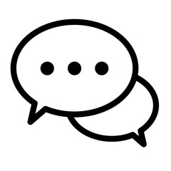 会話のアイコン線画