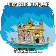 India Religious place  (the Golden Temple)Punjab,India.