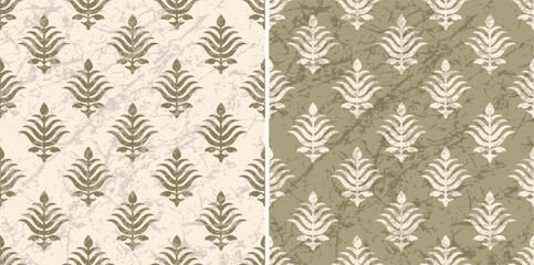 Hashtag CADS Floral block print Pattern. Boho Print. Hand draw Illustrations, Batik Print, Floral Pattern, Print Art. EPS file format. 