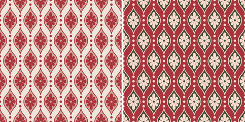 Hashtag CADS Floral block print Pattern. Boho Print. Hand draw Illustrations, Batik Print, Floral Pattern, Print Art. EPS file format. 