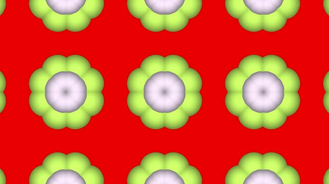 red background with various 2 colorful balloons with various beautiful and attractive abstract patterns