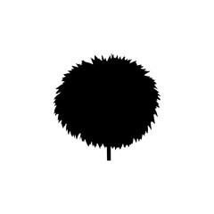 Pouf black silhouette vector illustration on white background