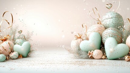 Obraz premium Beautifully crafted easter eggs adorned with intricate gold and silver decorations