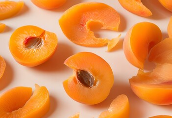 apricots on a white background