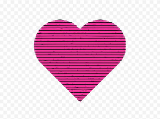 Heart Symbol Vector. Valentines Collection of Pink Hearts.