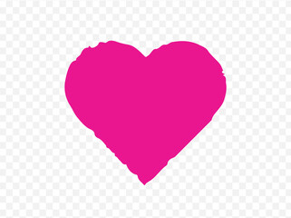 Heart Symbol Vector. Valentines Collection of Pink Hearts.