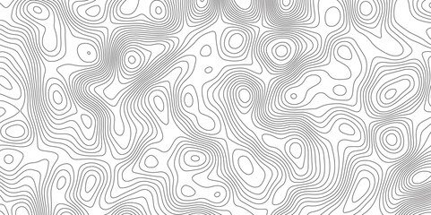 Abstract Topographic Map in Contour Line Light Topographic White seamless texture. Topography map pattern, Geographic curved, vector illustration.