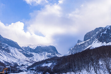 Changbai Mountain scenic spot snow mountain scenery