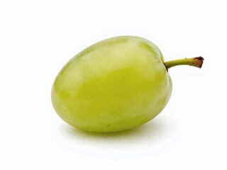 A green grape isolated on white