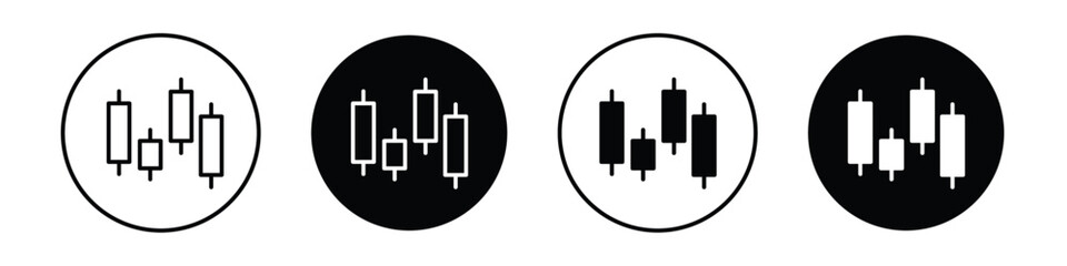Chart candlestick vectors icons graphics pack