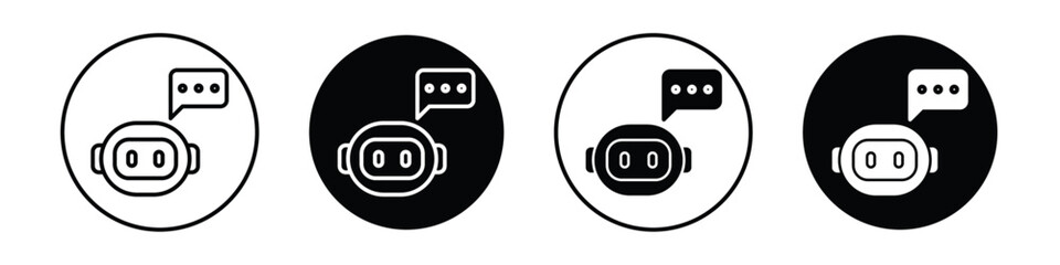 Chatbot speech bubble vectors icons graphics pack