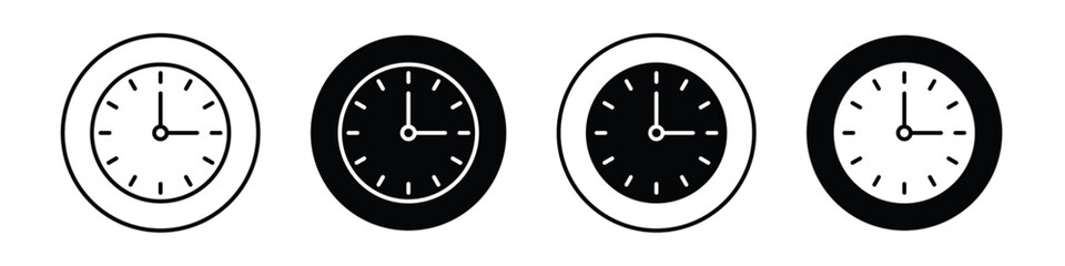 Clock face vectors icons graphics pack