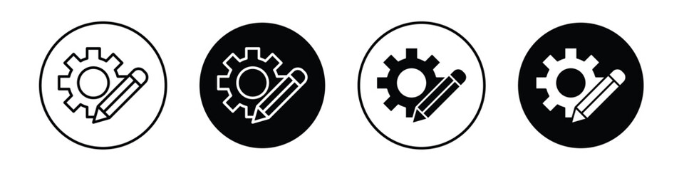 Customize settings vectors icons graphics pack