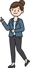 Cartoon Casual business woman character