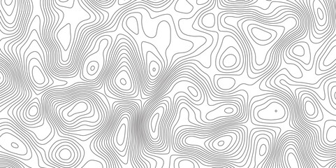 Abstract Topographic Map in Contour Line Light Topographic White seamless texture. Topography map pattern, Geographic curved, vector illustration.