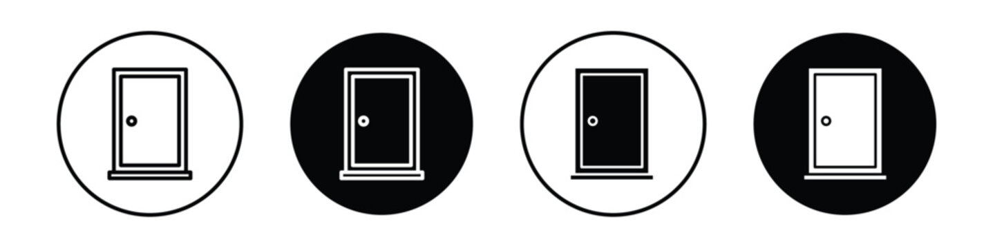 Door closed vectors icons graphics pack