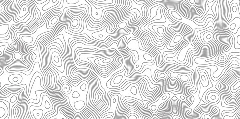 Abstract Topographic contour map. Vector cartography illustration. Modern design with White background with topographic wavy pattern design. Illustrations of maps Abstract Geometric 