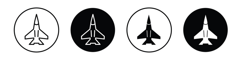 Fighter jet vectors icons graphics pack