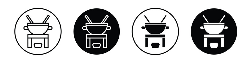 Fondue pot vectors icons graphics pack