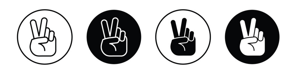 Hand peace vectors icons graphics pack