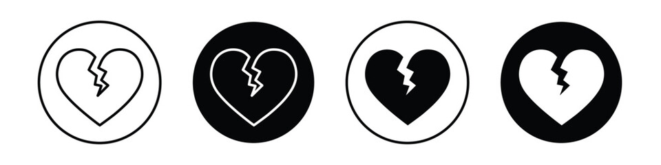 Heart Crack vectors icons graphics pack