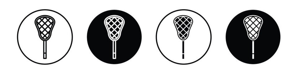 Lacrosse stick ball vectors icons graphics pack