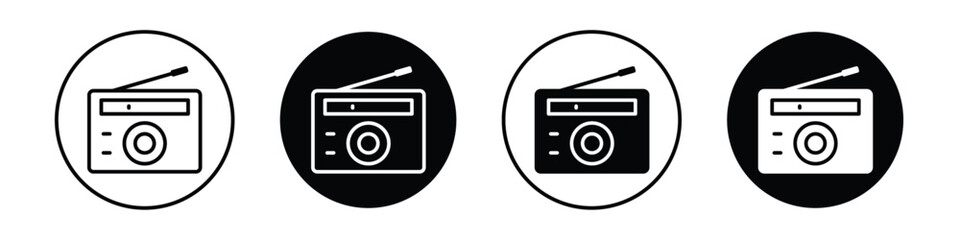 Radio vectors icons graphics pack