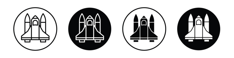 Obraz premium Space shuttle vectors icons graphics pack