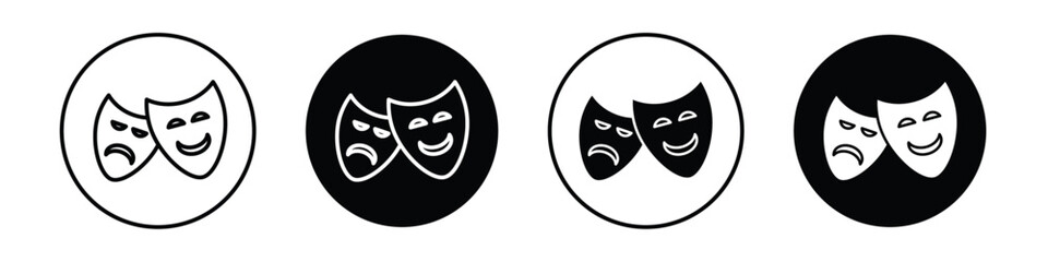 Theater masks vectors icons graphics pack