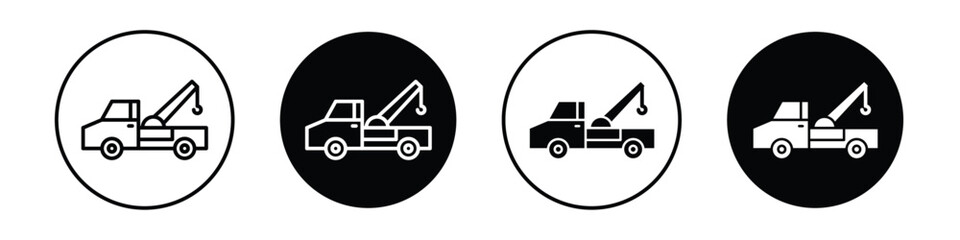Tow truck vectors icons graphics pack