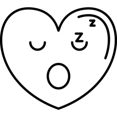 Sleeping Heart Icon