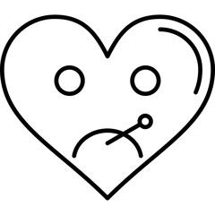 Sick Heart Icon