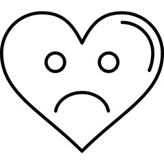 Sad Heart Icon