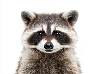 Obraz premium A captivating close-up of a raccoon emphasizing its unique fur patterns.