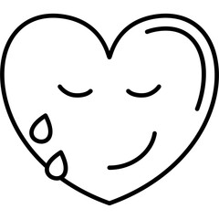 Obraz premium Sad Relieved Heart Icon
