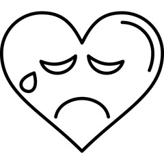 Cold Sweat Heart Icon
