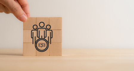 Business ecosystems and partnerships concept. Teamwork and business collaboration strategies. The...