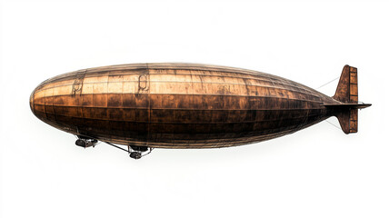 A studio close-up of a Zeppelin focusing on texture and detail in a minimalistic style.
