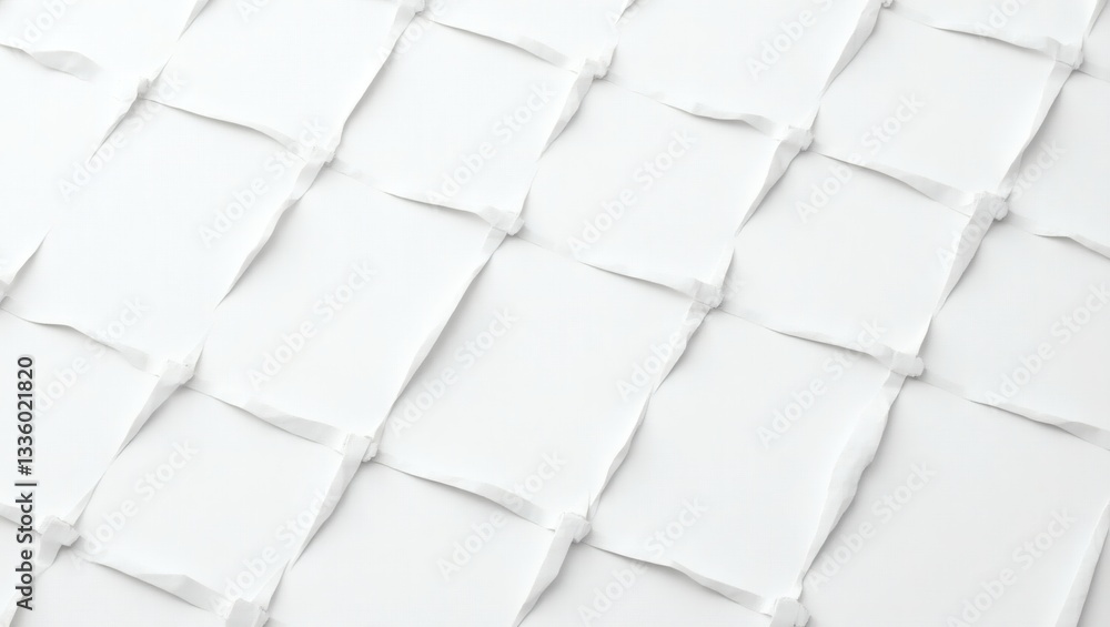 Poster a close-up shot of a white textured pattern with a woven effect, creating a sense of depth and dimension