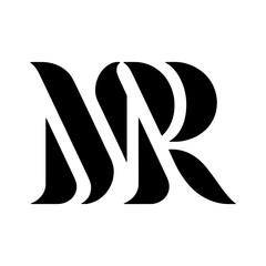 MR Letter Logo with an elegant modern and unique monogram Logo